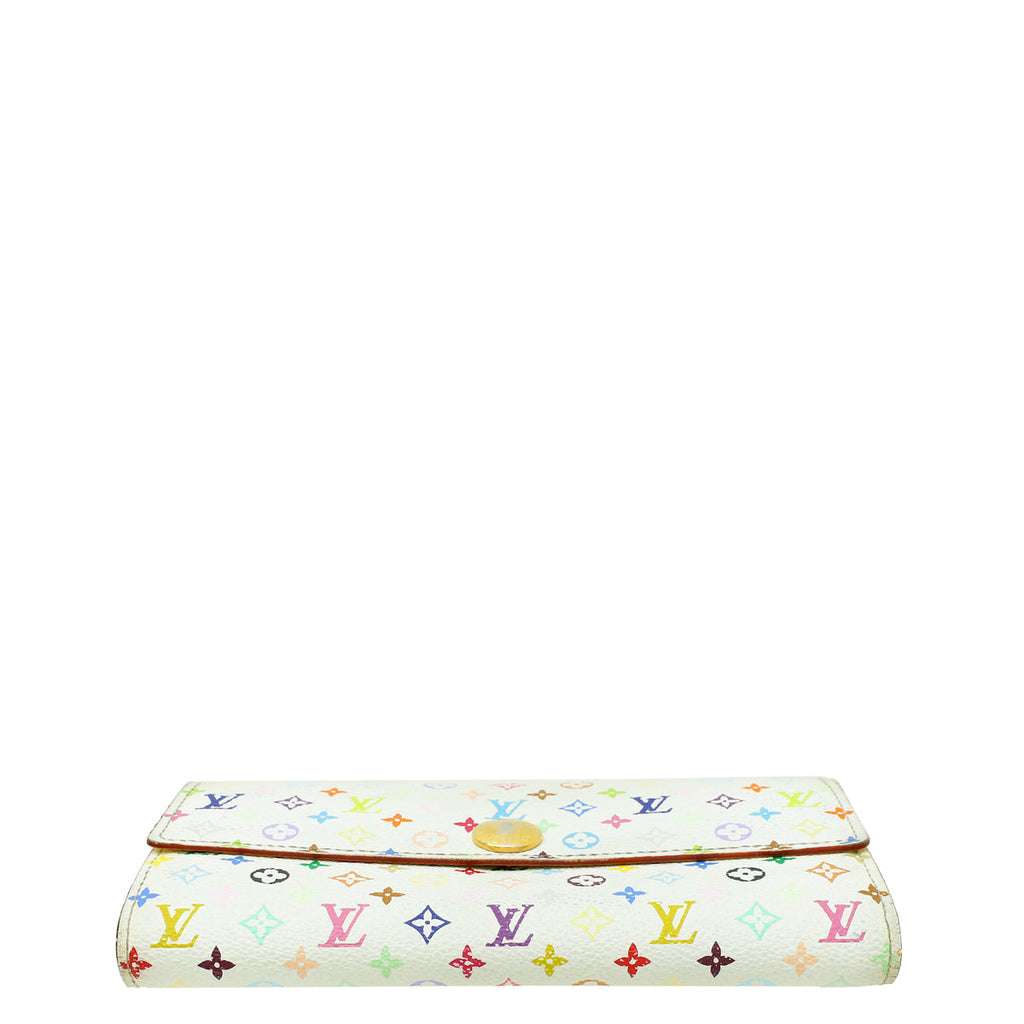 Louis Vuitton White Multicolor Monogram Sarah Wallet