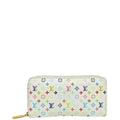 Louis Vuitton White Multicolor Monogram Zippy Wallet