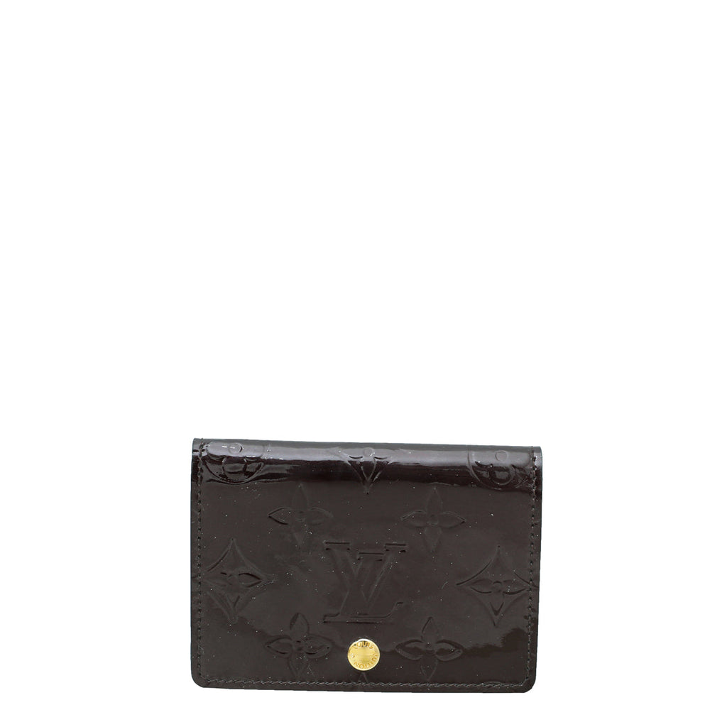 Louis Vuitton Amarante Monogram Vernis Business Card Holder