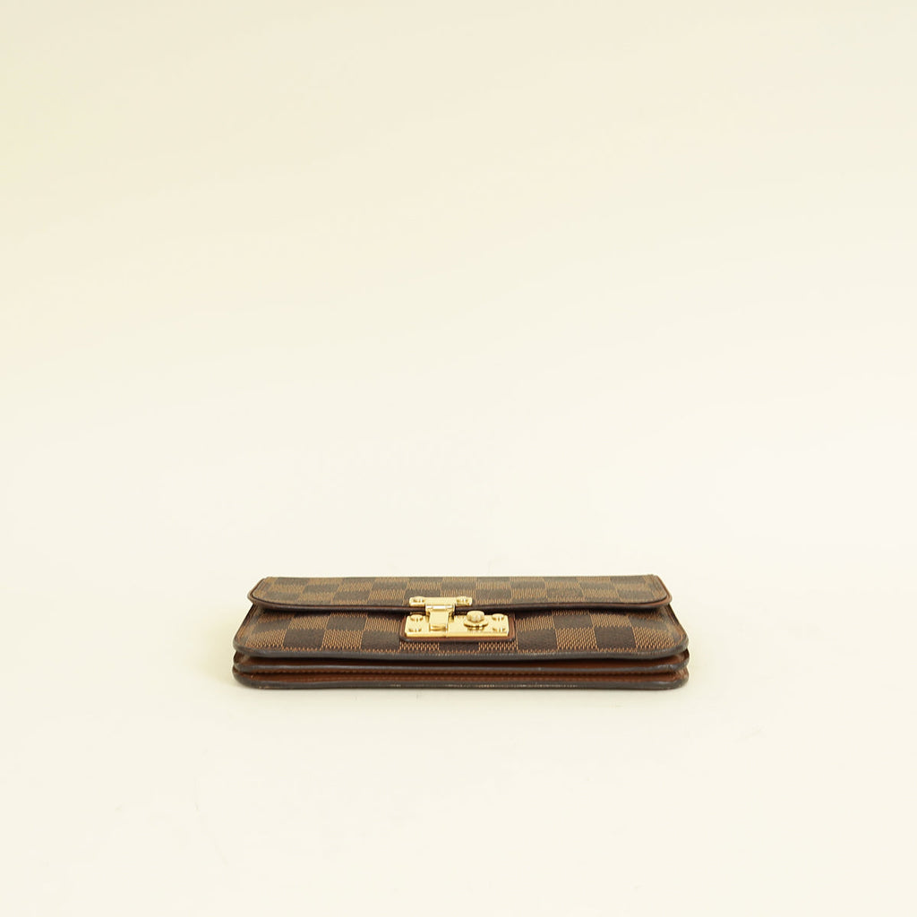Louis Vuitton Damier Ebene Ascot Wallet w/ SMR Initial
