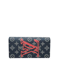 Louis Vuitton Navy Blue Monogram Upside Down Brazza Wallet