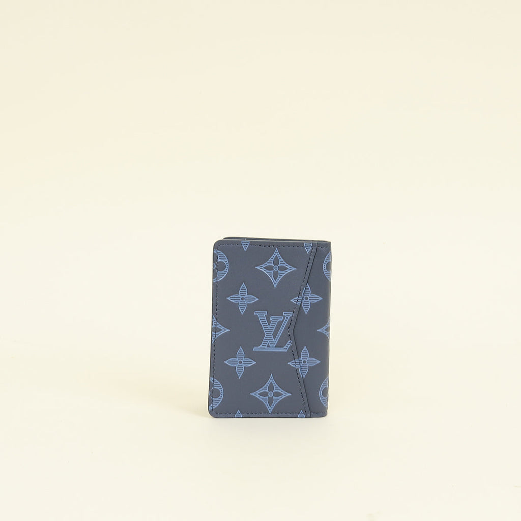 Louis Vuitton Navy Blue Monogram Shadow Pocket Organizer