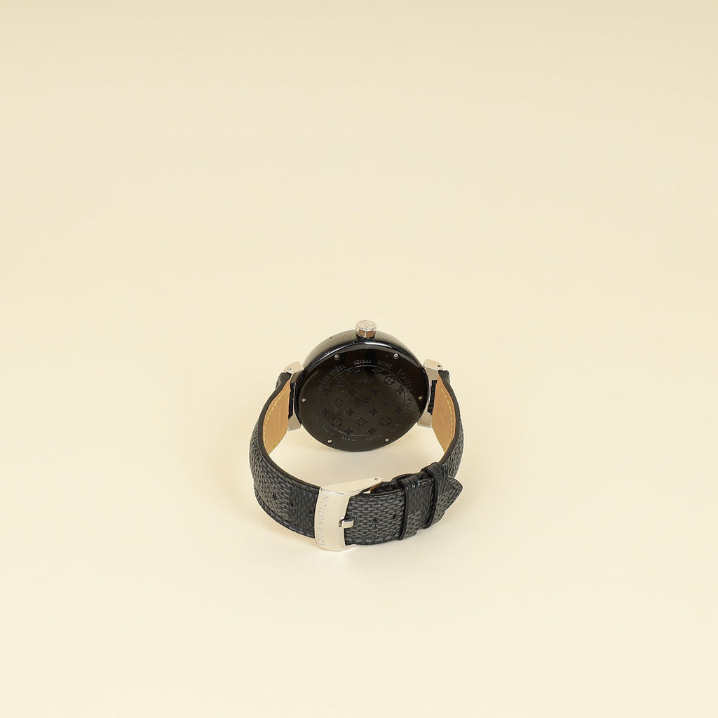 Louis Vuitton Stainless Steel Tambour GMT Automatic 41.2mm Men's Watch