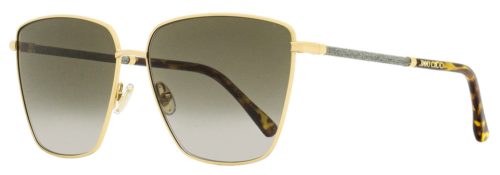 Jimmy Choo Square Lavi Sunglasses 06JHA Gold/Havana 60mm Gold Havana