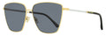 Jimmy Choo Square Lavi Sunglasses 2M2IR Gold/Black 60mm Gold Black