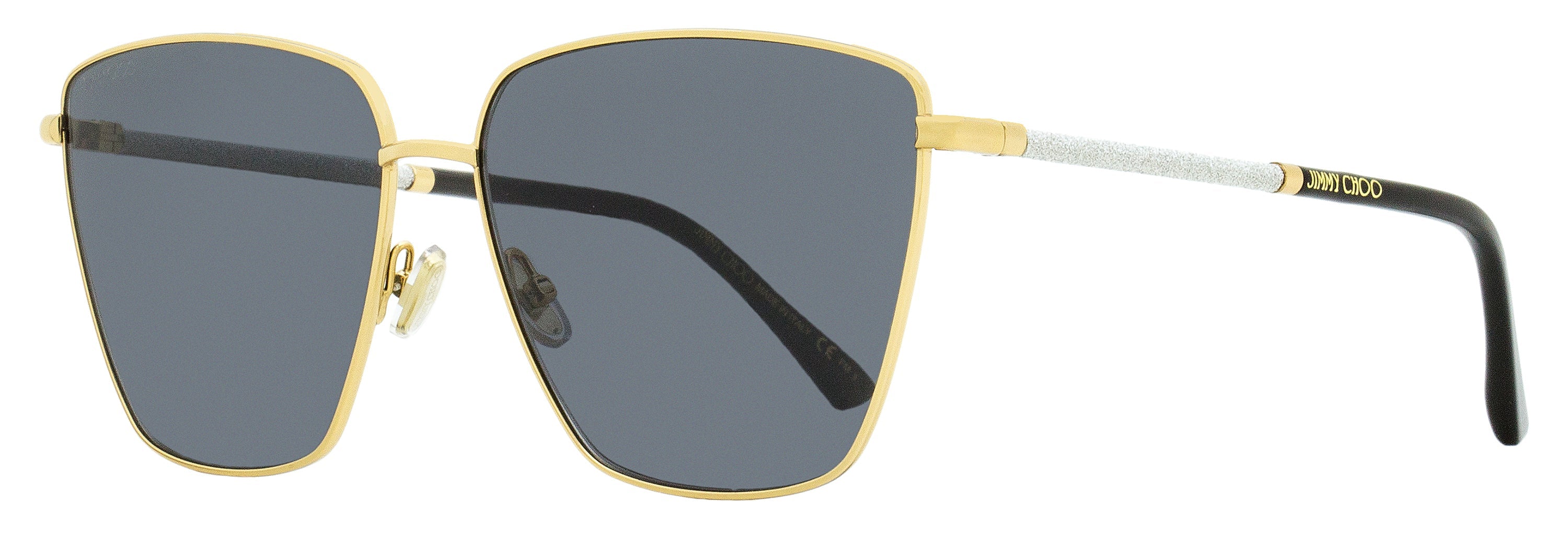 Jimmy Choo Square Lavi Sunglasses 2M2IR Gold/Black 60mm Gold Black