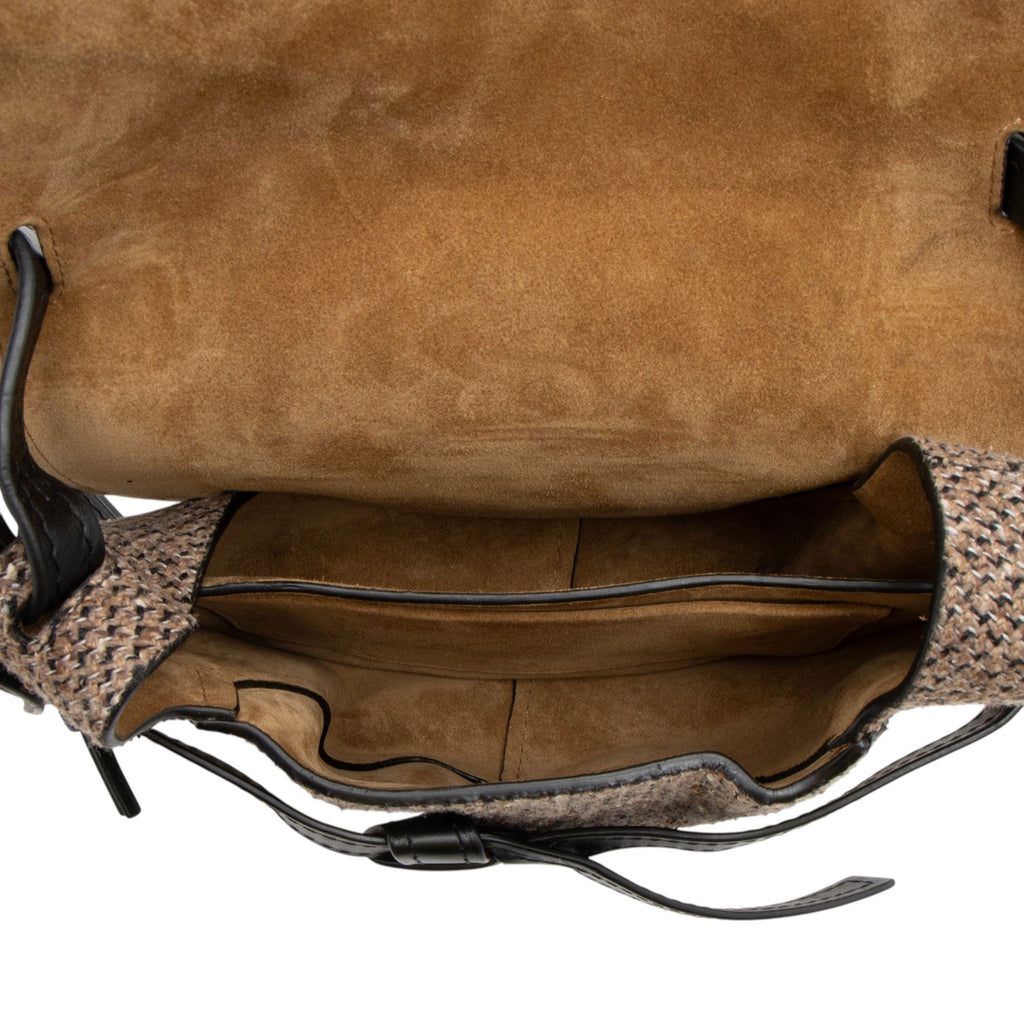 Loewe Calfskin Tweed Gate Small Crossbody
