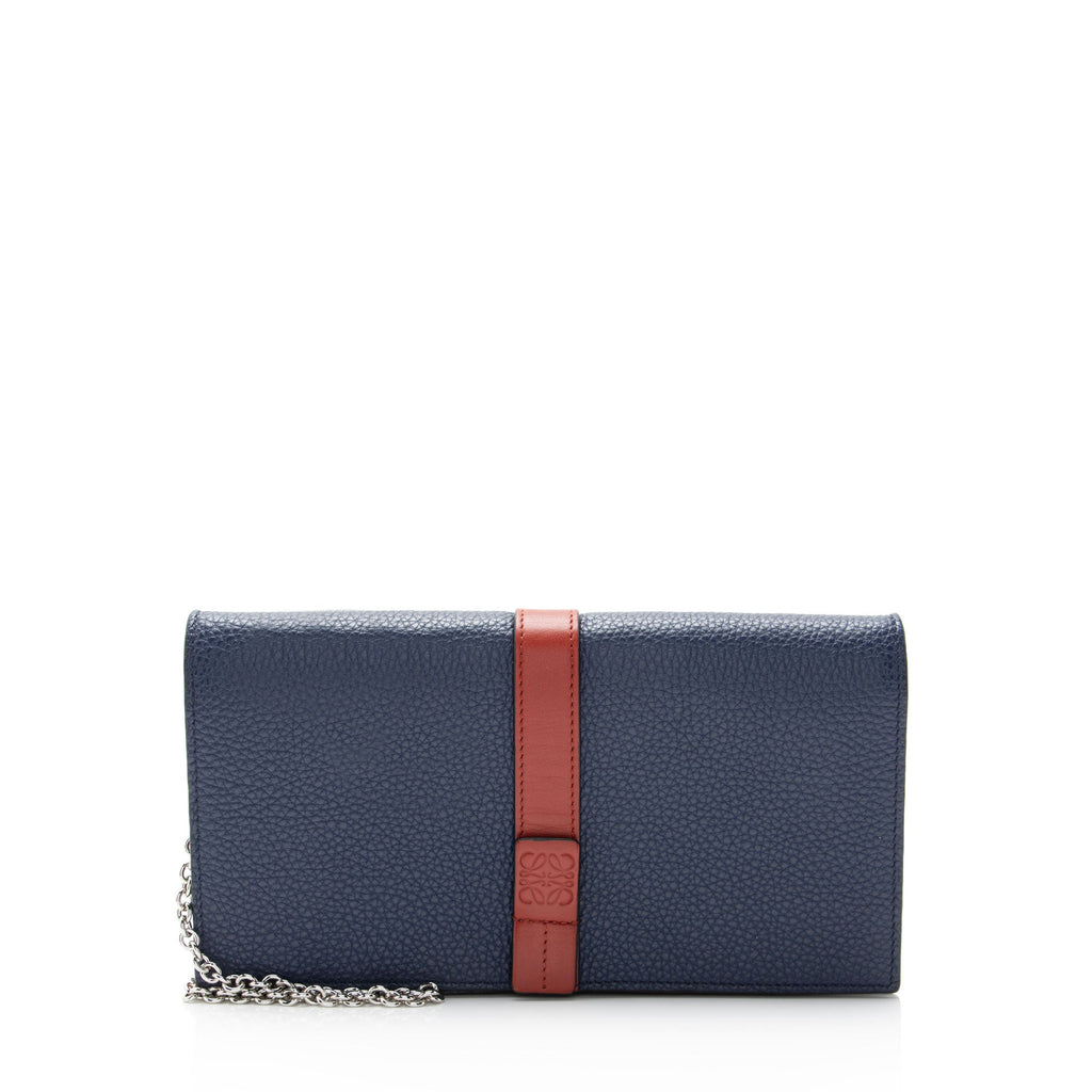Loewe Grained Calfskin Chain Wallet