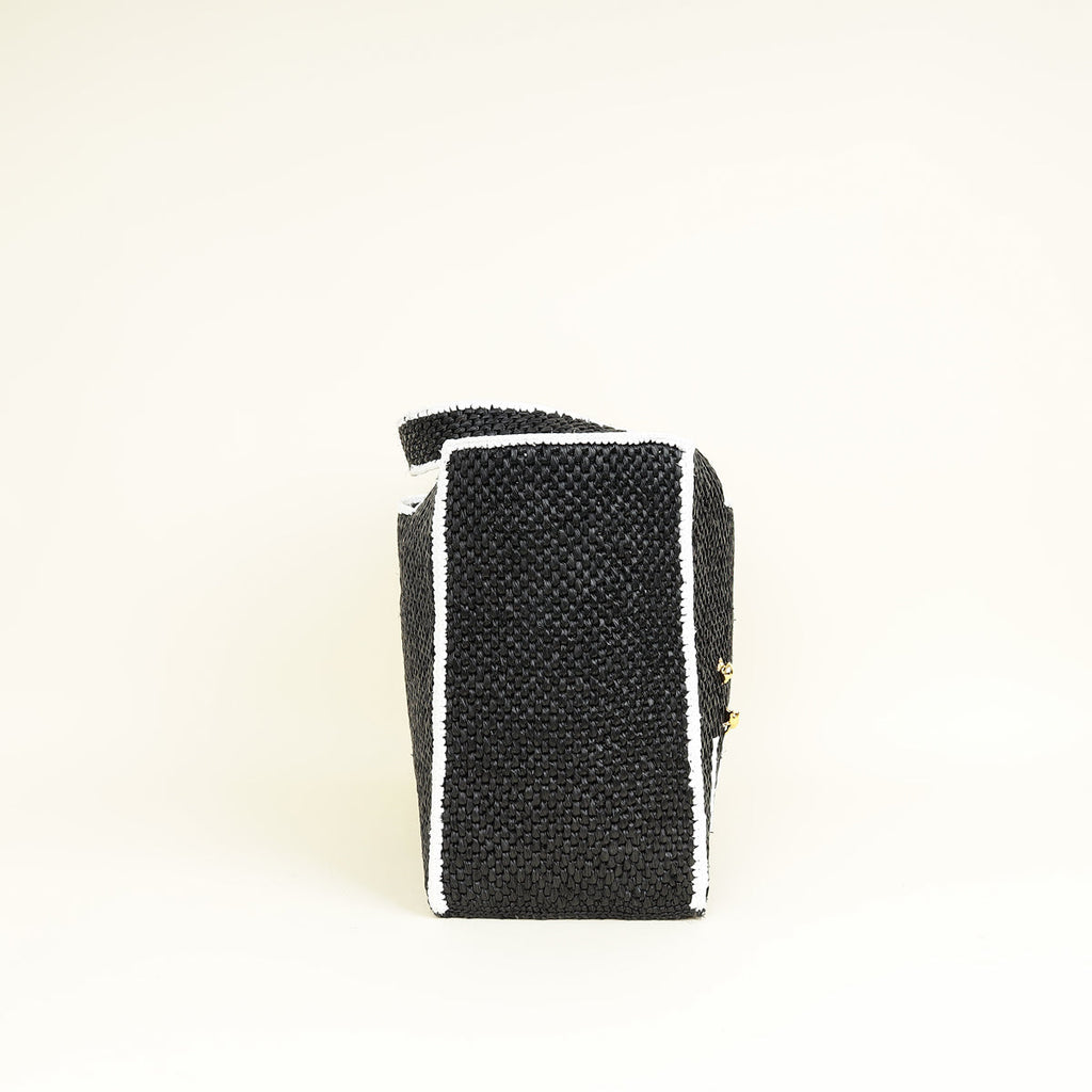 Loewe Bicolor Raffia Large LOEWE Font Tote Bag