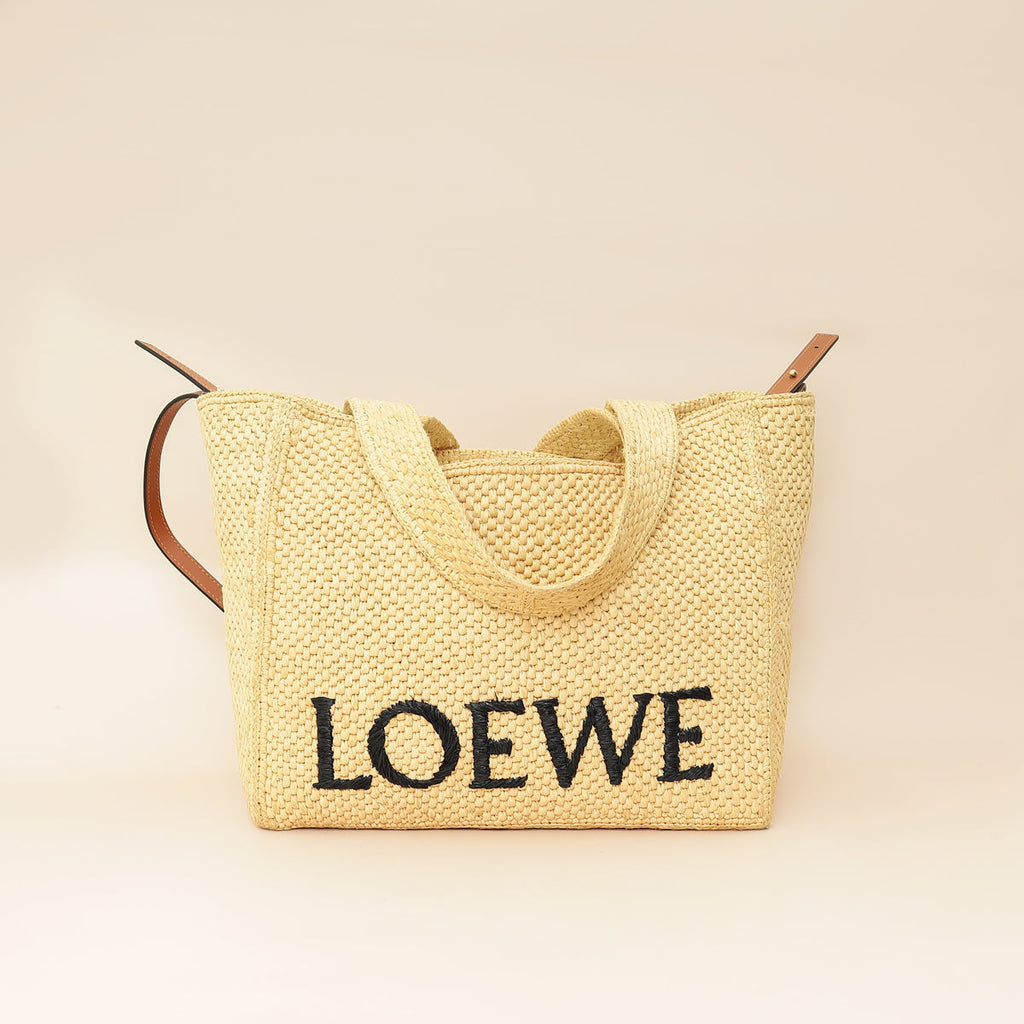Loewe Natural Medium Font Tote Bag