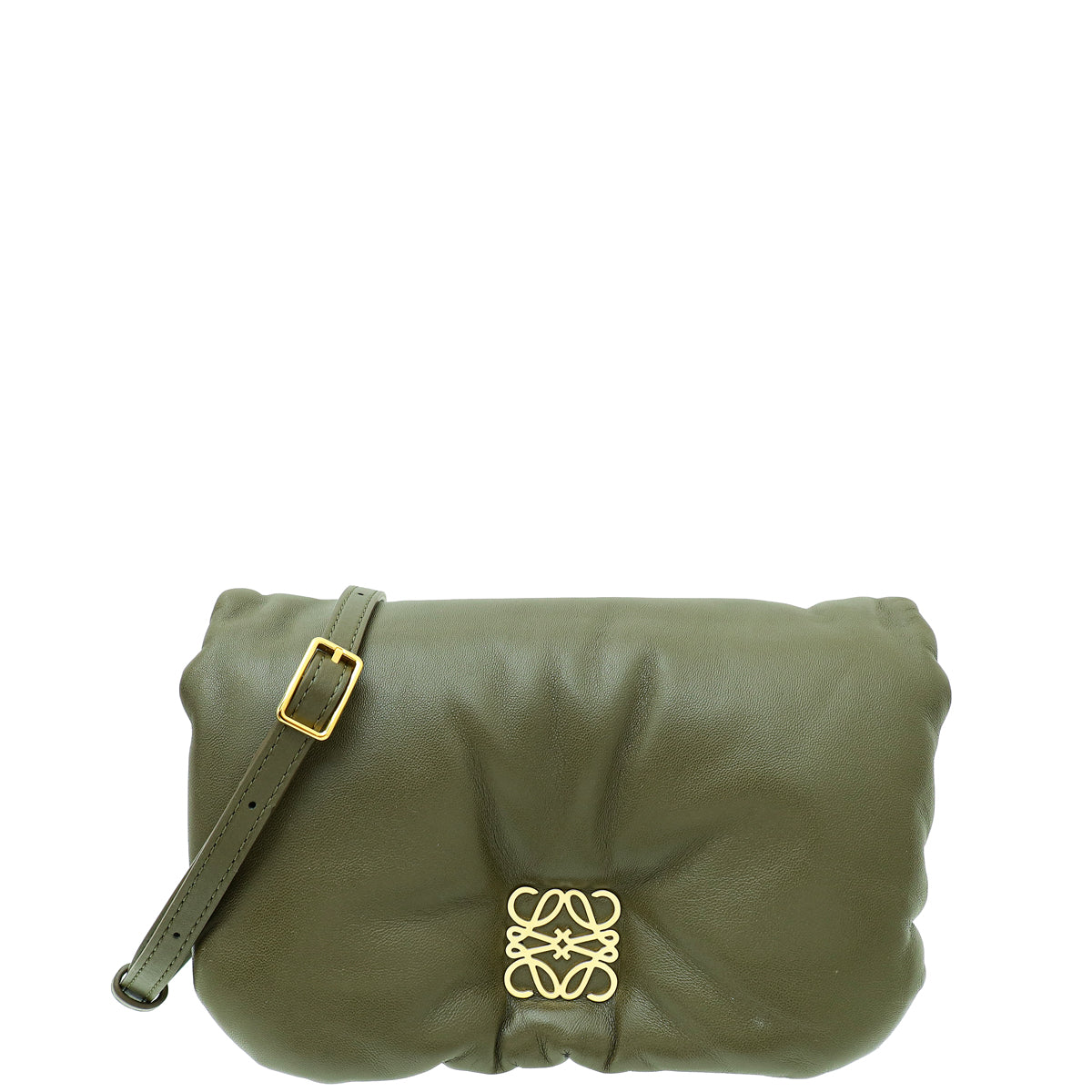 Loewe Kaki Puffer Goya Mini Padded Down Shoulder Bag