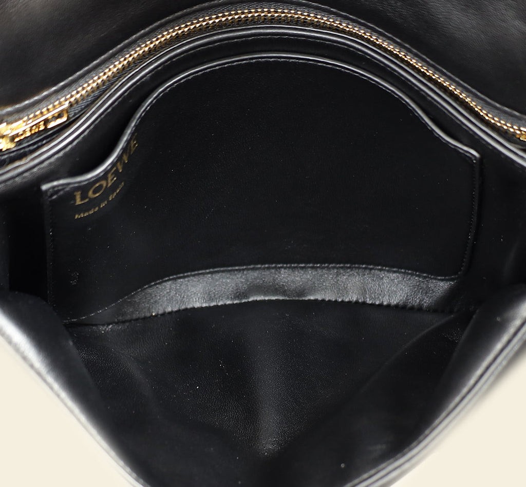 Loewe Black Puffer Goya Padded Chain Shoulder Bag