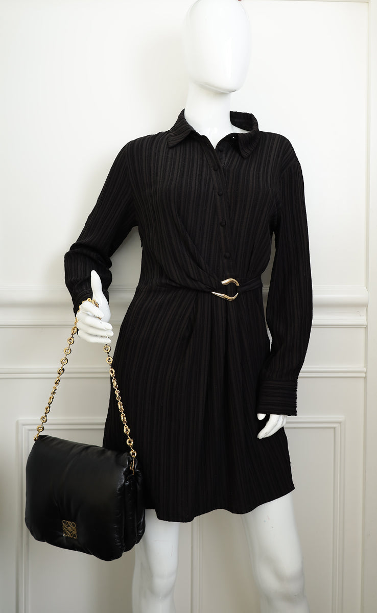 Loewe Black Puffer Goya Padded Chain Shoulder Bag