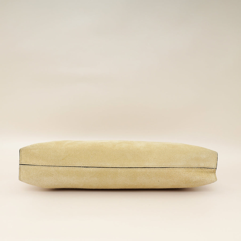 Loewe Beige Suede Large T Pouch