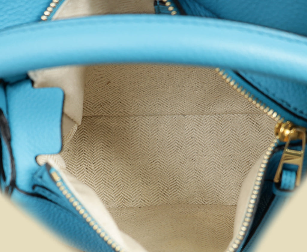 Loewe Cyan Puzzle Edge Mini Bag