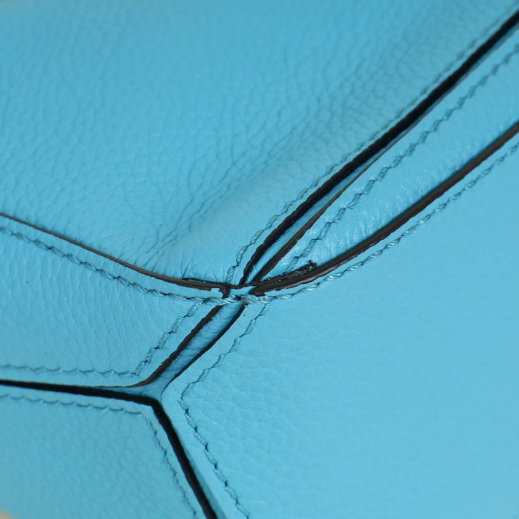 Loewe Cyan Mini Puzzle Edge Bag