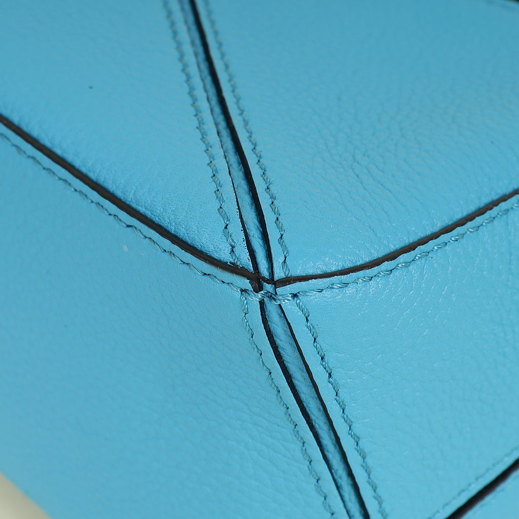 Loewe Cyan Mini Puzzle Edge Bag