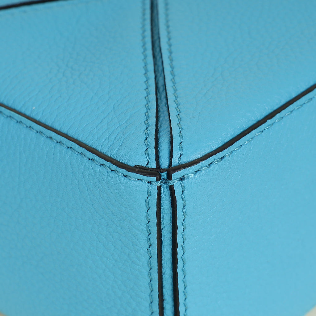 Loewe Cyan Mini Puzzle Edge Bag