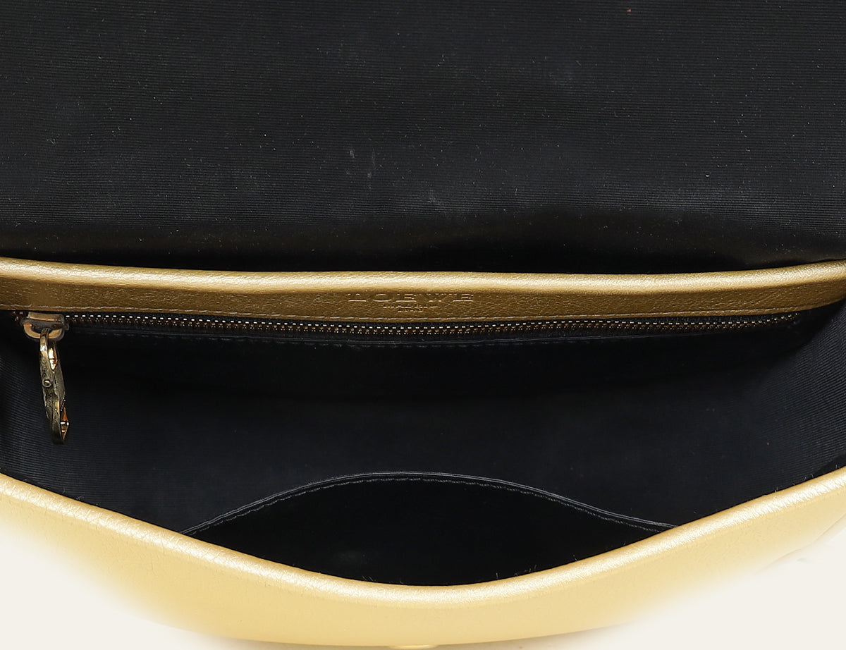 Loewe Metallic Gold Heritage Crossbody Bag