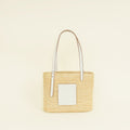 Loewe Bicolor Small Square Basket Raffia Bag