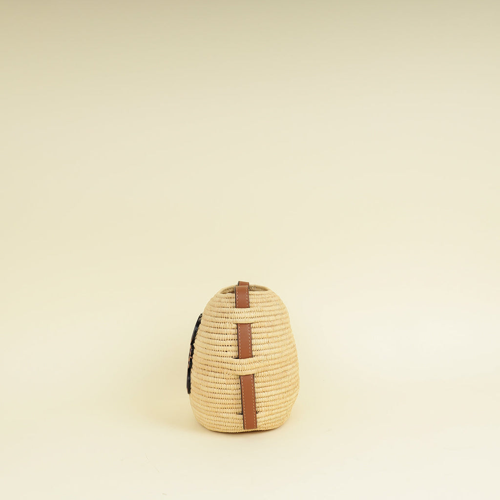 Loewe Beige x Paula’s Ibiza Raffia Beehive Basket Bag