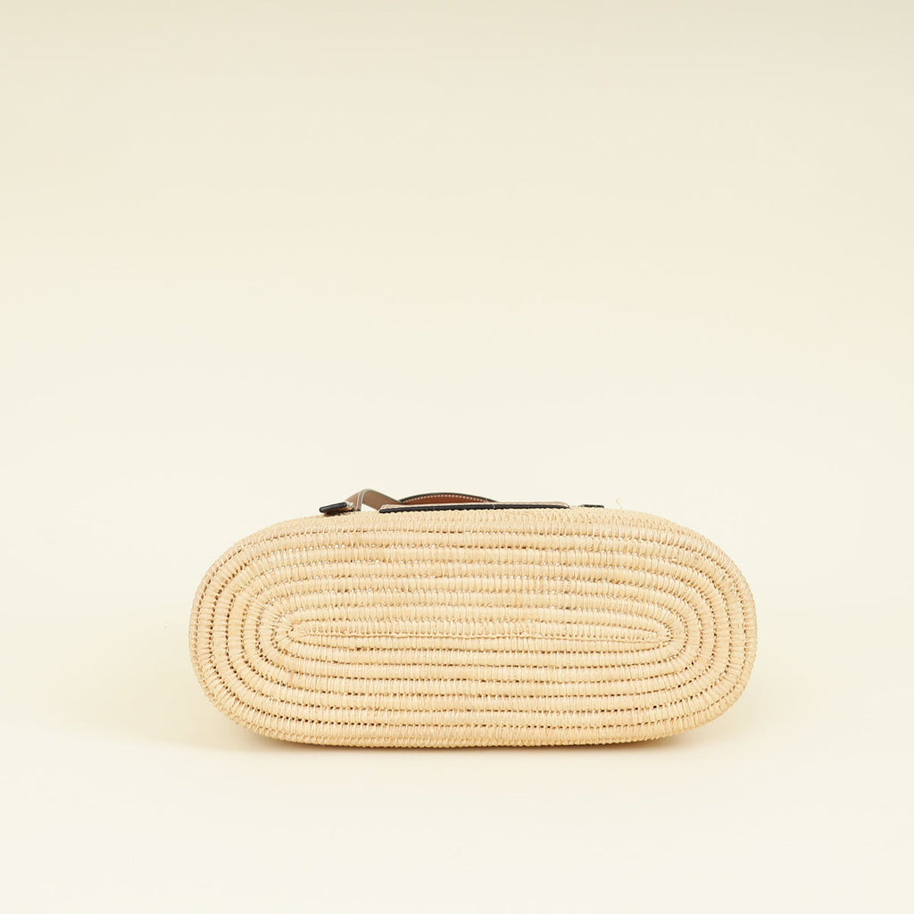 Loewe Bicolor Small Square Basket Raffia Bag
