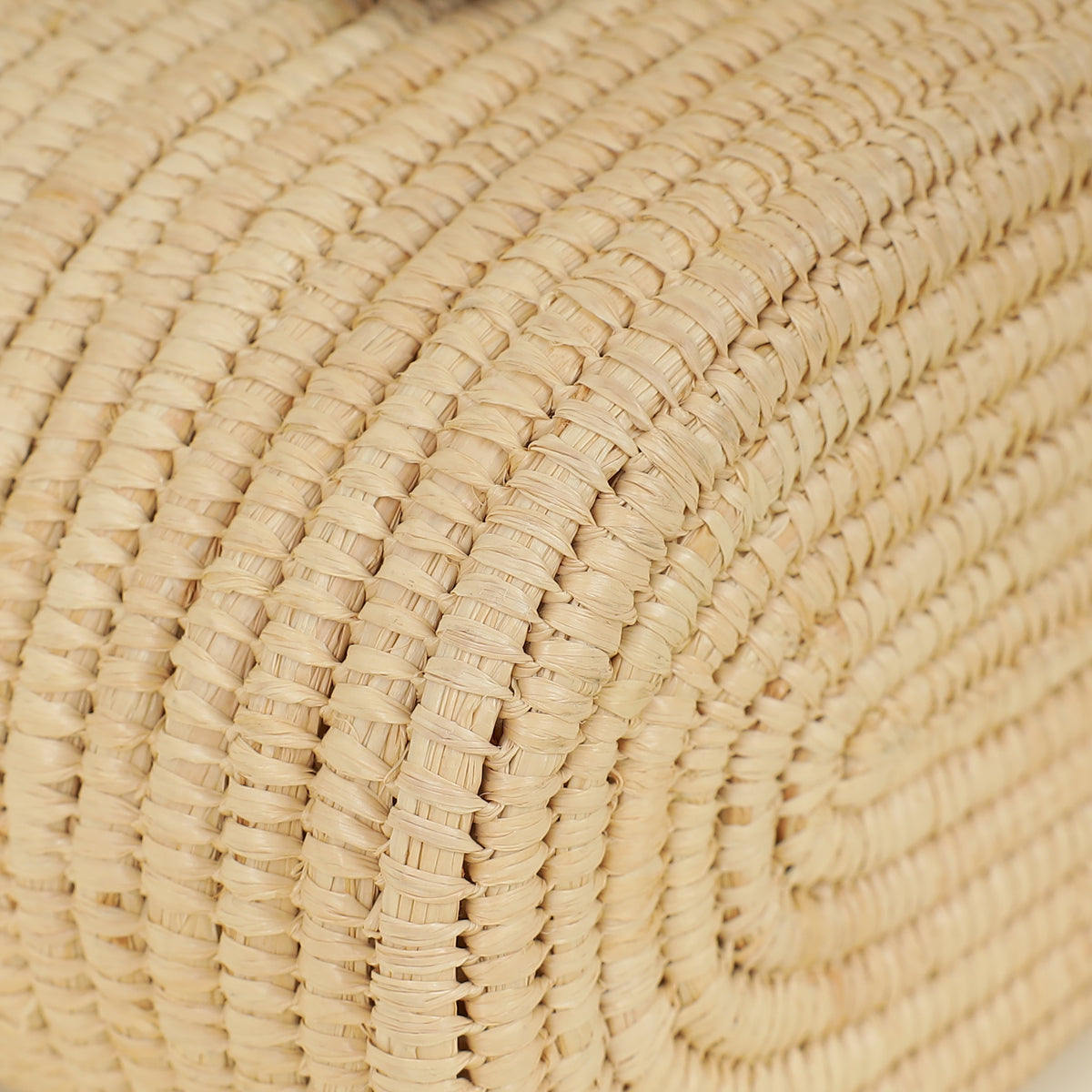 Loewe Bicolor Small Square Basket Raffia Bag