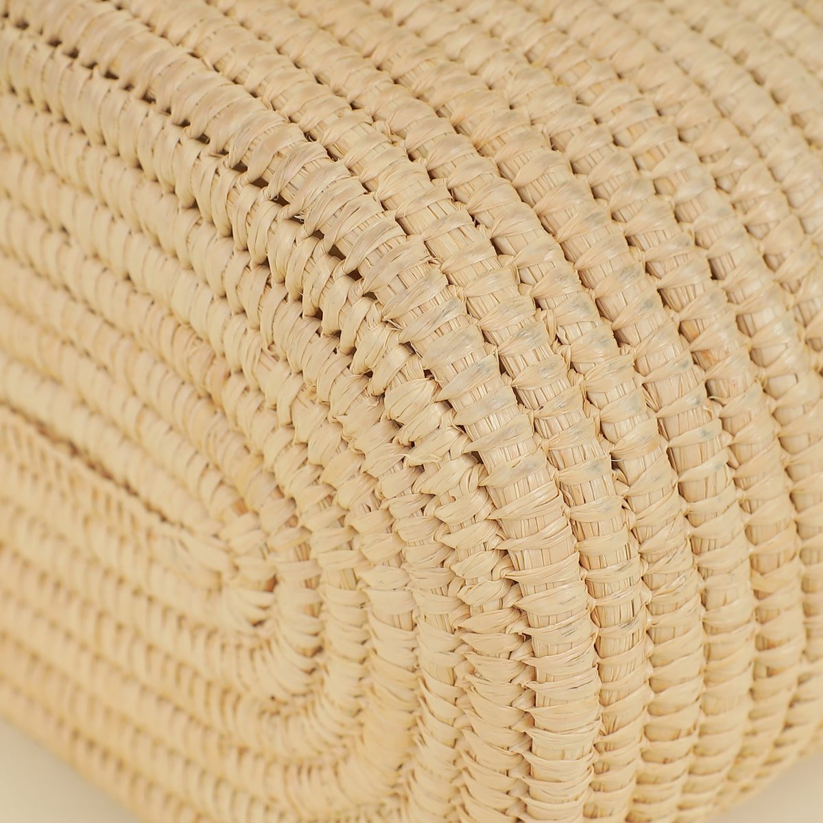 Loewe Bicolor Small Square Basket Raffia Bag