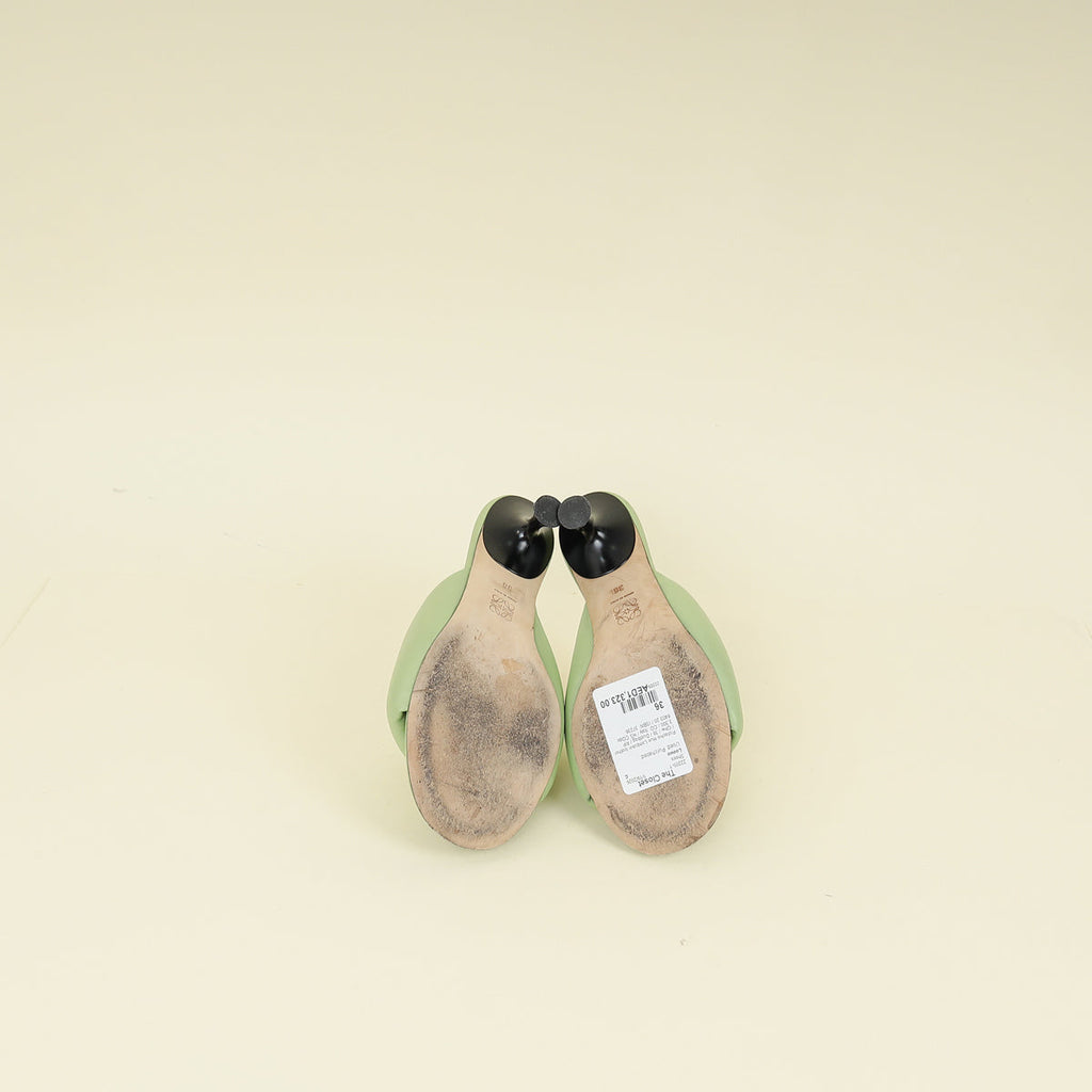 Loewe Pistachio Hue Anagram Padded Mules 36