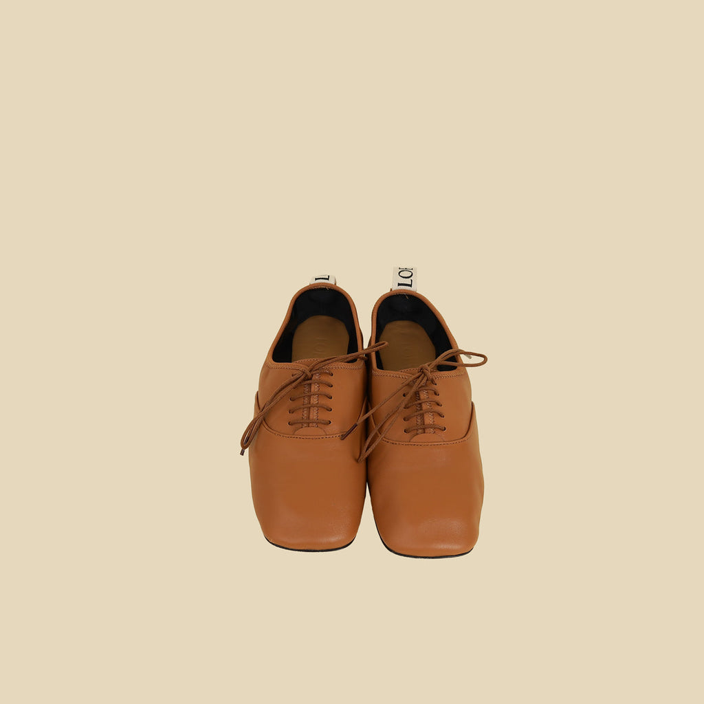 Loewe Brown Soft Derby Shoes 39