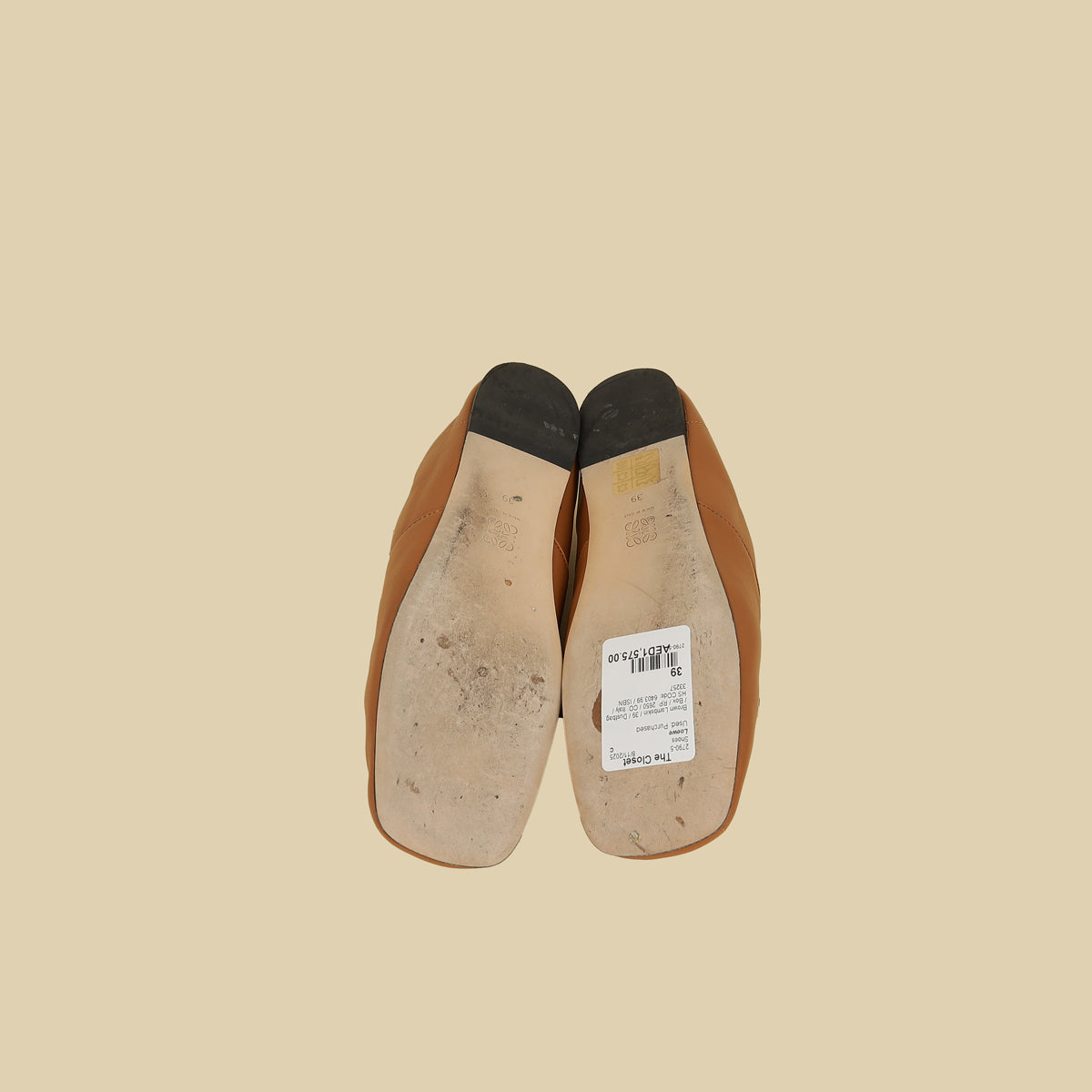 Loewe Brown Soft Derby Shoes 39