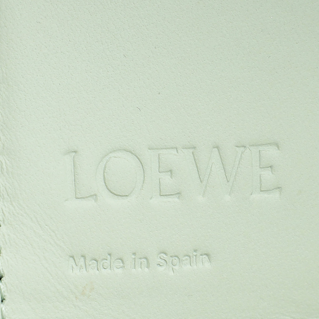 Loewe Aqua Green Anagram Small Vertical Wallet