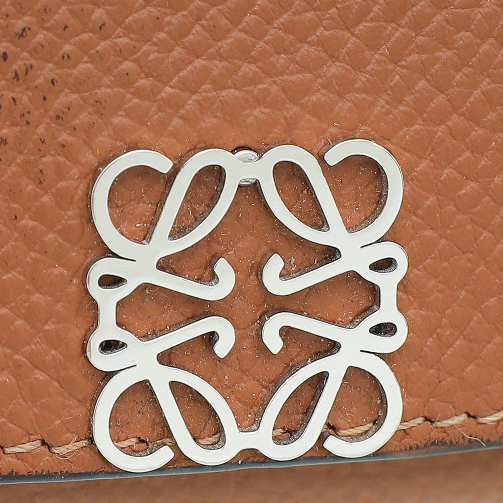 Loewe Tan Anagram Trifold Wallet