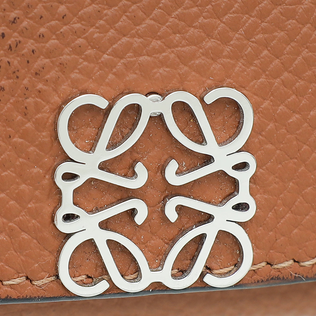 Loewe Tan Anagram Trifold Wallet