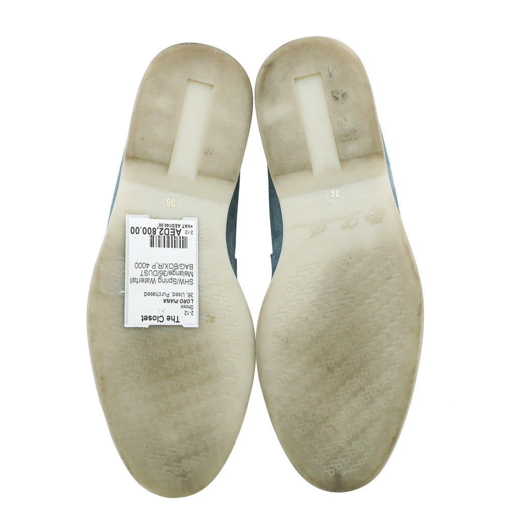 Loro Piana Spring Waterfall Melange L.E Summer On The GO Walk Loafers 36