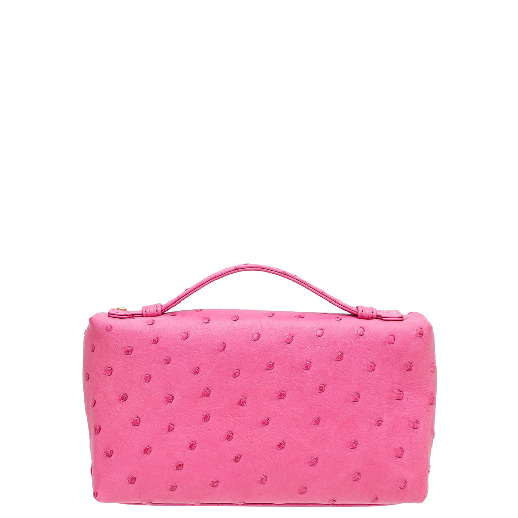 Loro Piana Pink Ostrich L19 Pouch