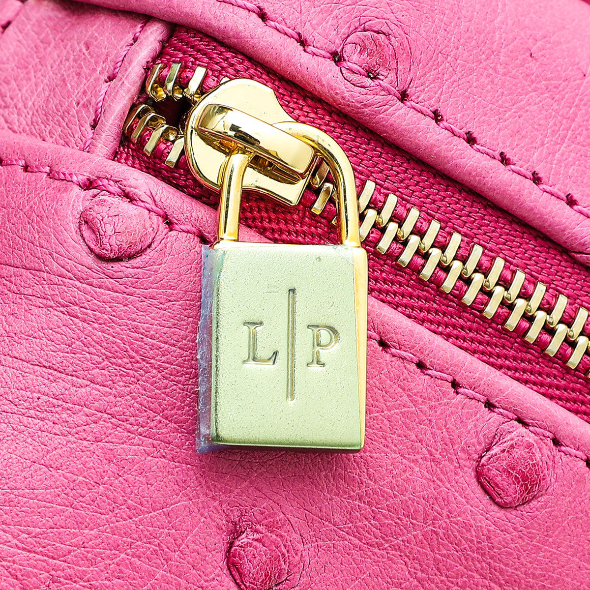 Loro Piana Pink Ostrich L19 Pouch