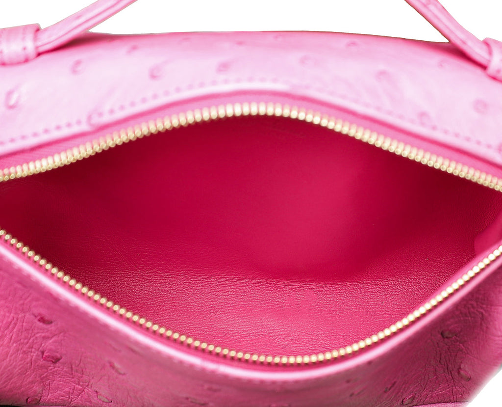 Loro Piana Pink Ostrich L19 Pouch