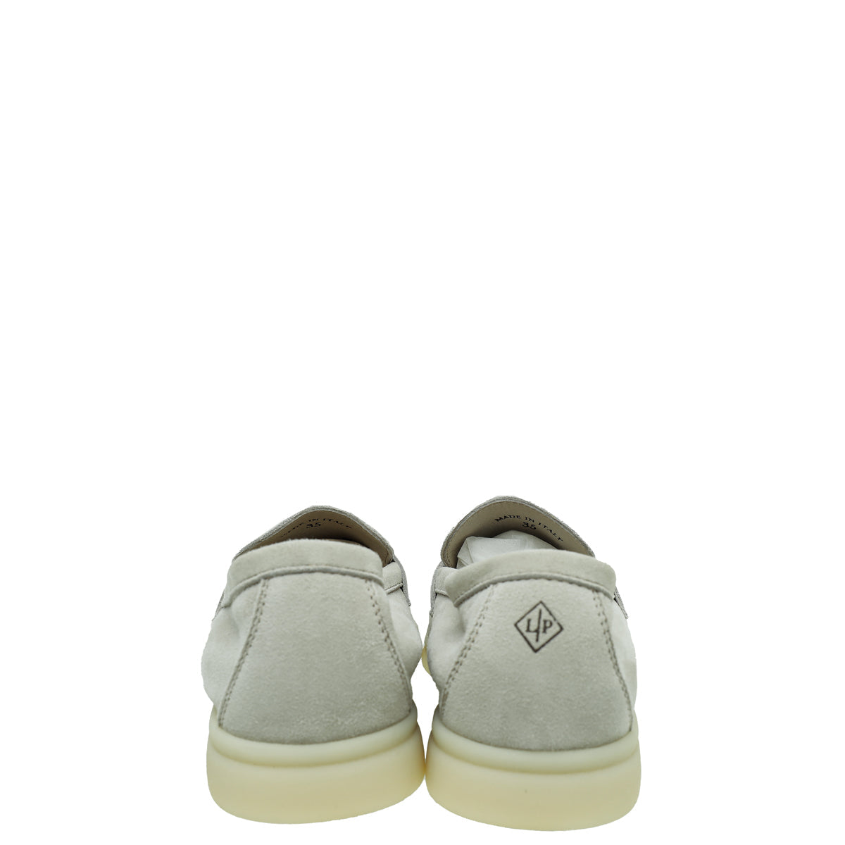 Loro Piana Powder Pearl Summer Charms Moccasin Loafer 35
