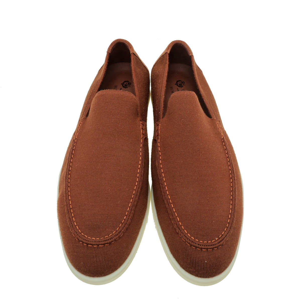 Loro Piana Cuir Summer Walk Knitted Loafers 45