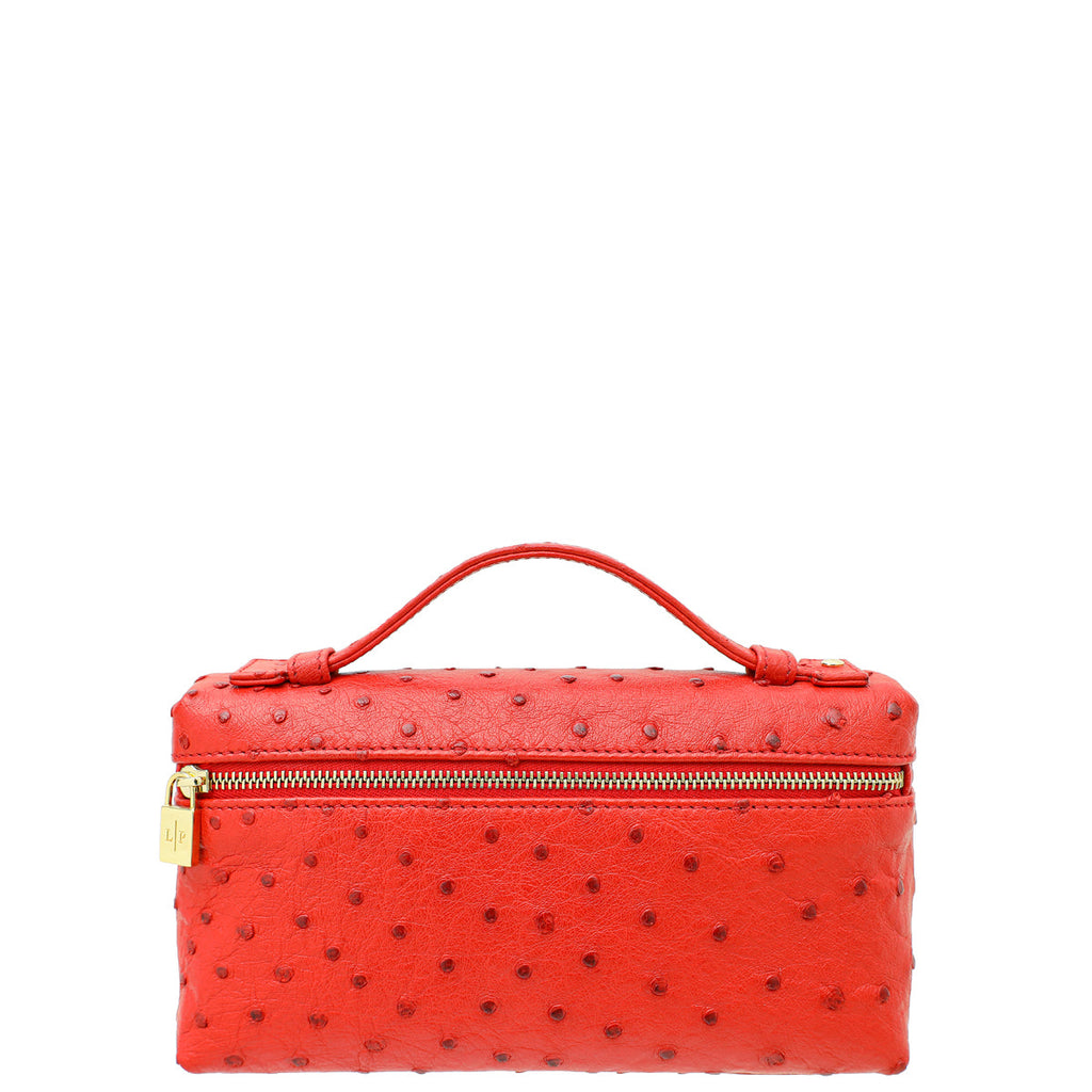 Loro Piana Red Ostrich L19 Pouch