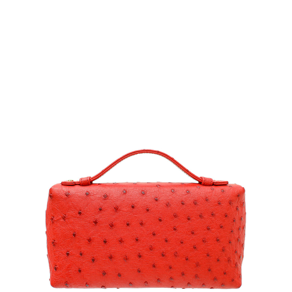 Loro Piana Red Ostrich L19 Pouch