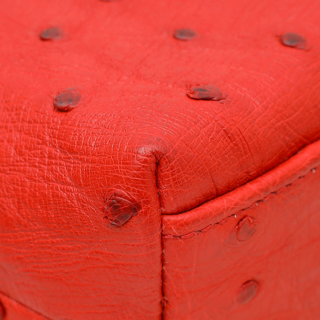 Loro Piana Red Ostrich L19 Pouch