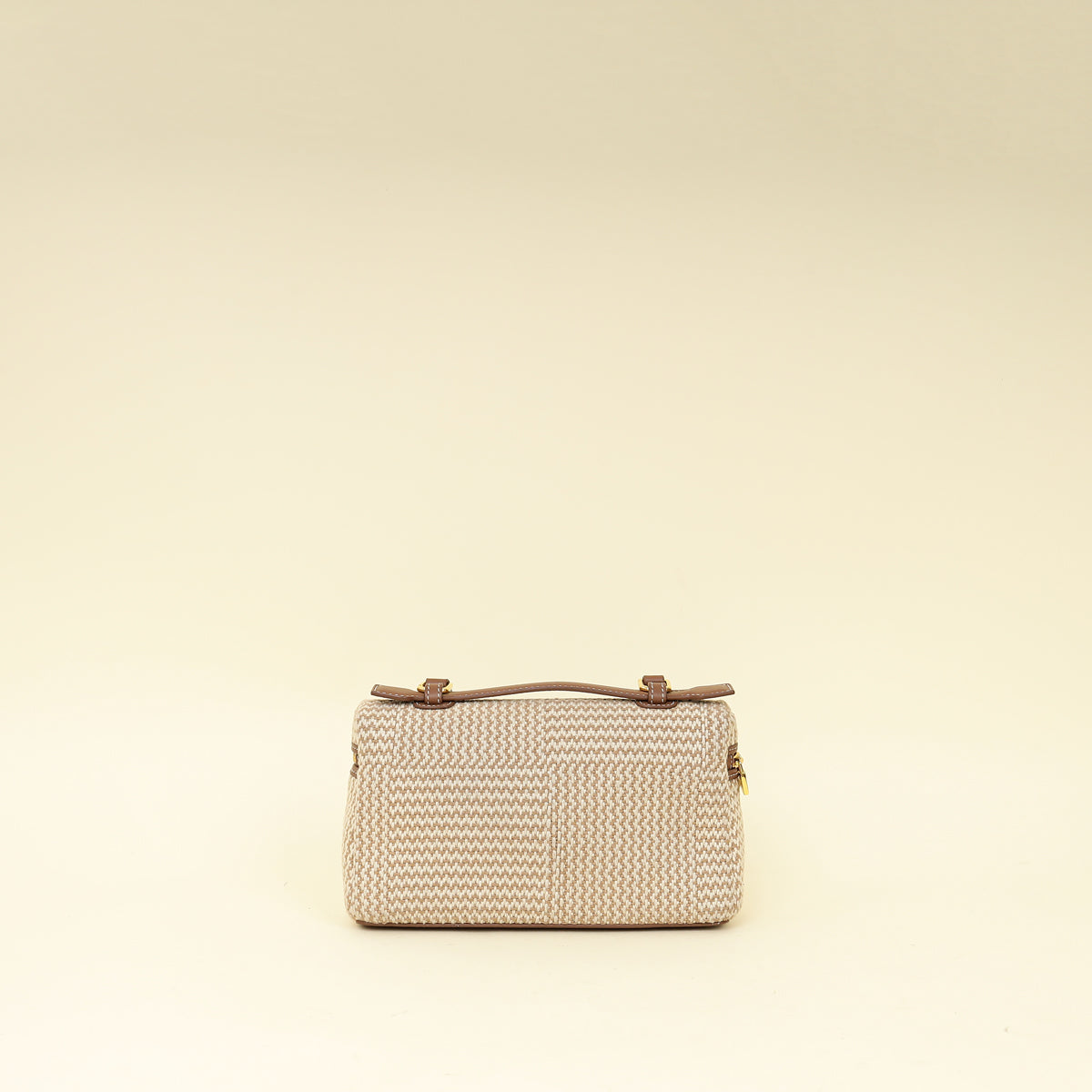 Loro Piana Ecru Brown Cotton Extra Pocket L19 Bag