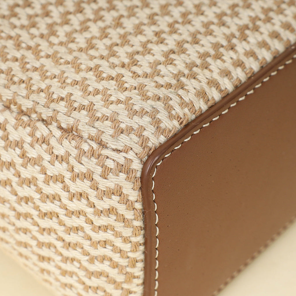 Loro Piana Ecru Brown Cotton Extra Pocket L19 Bag