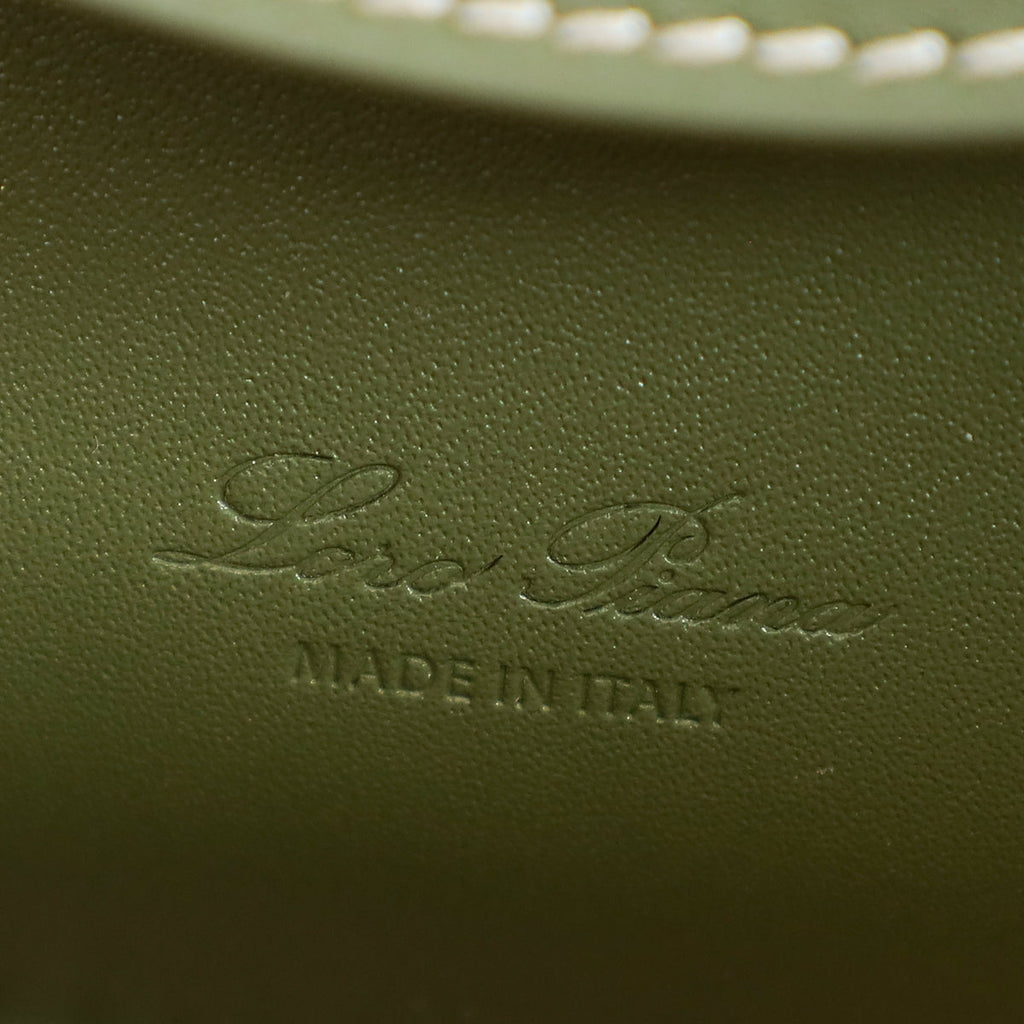 Loro Piana Dark Lichen Green Extra L27 Saddle Bag