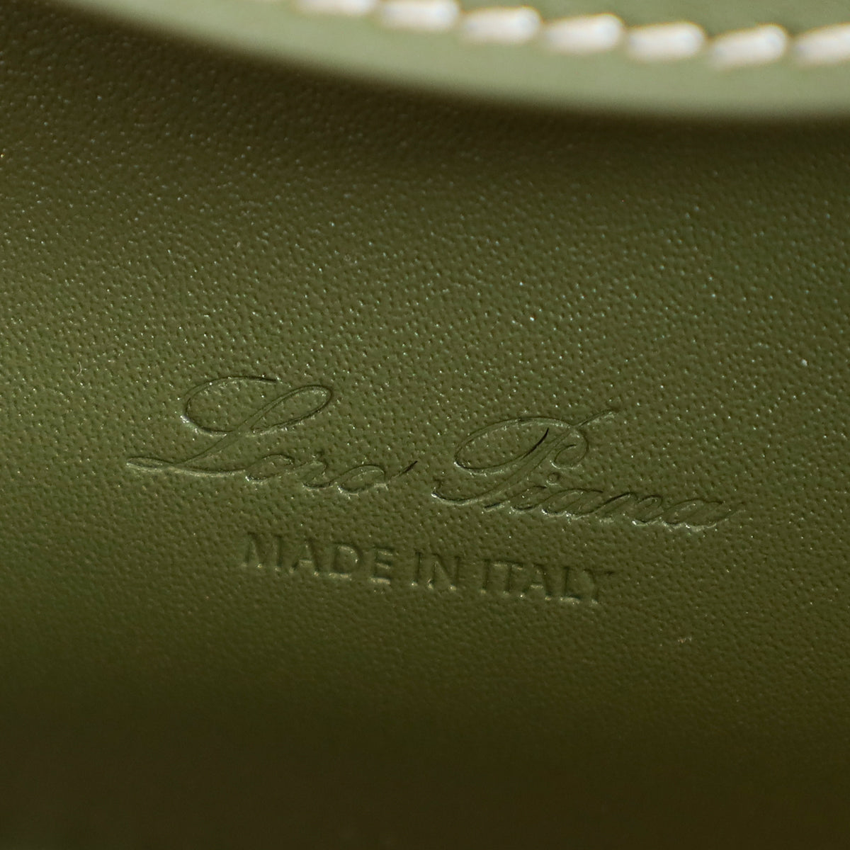 Loro Piana Dark Lichen Green Extra L27 Saddle Bag