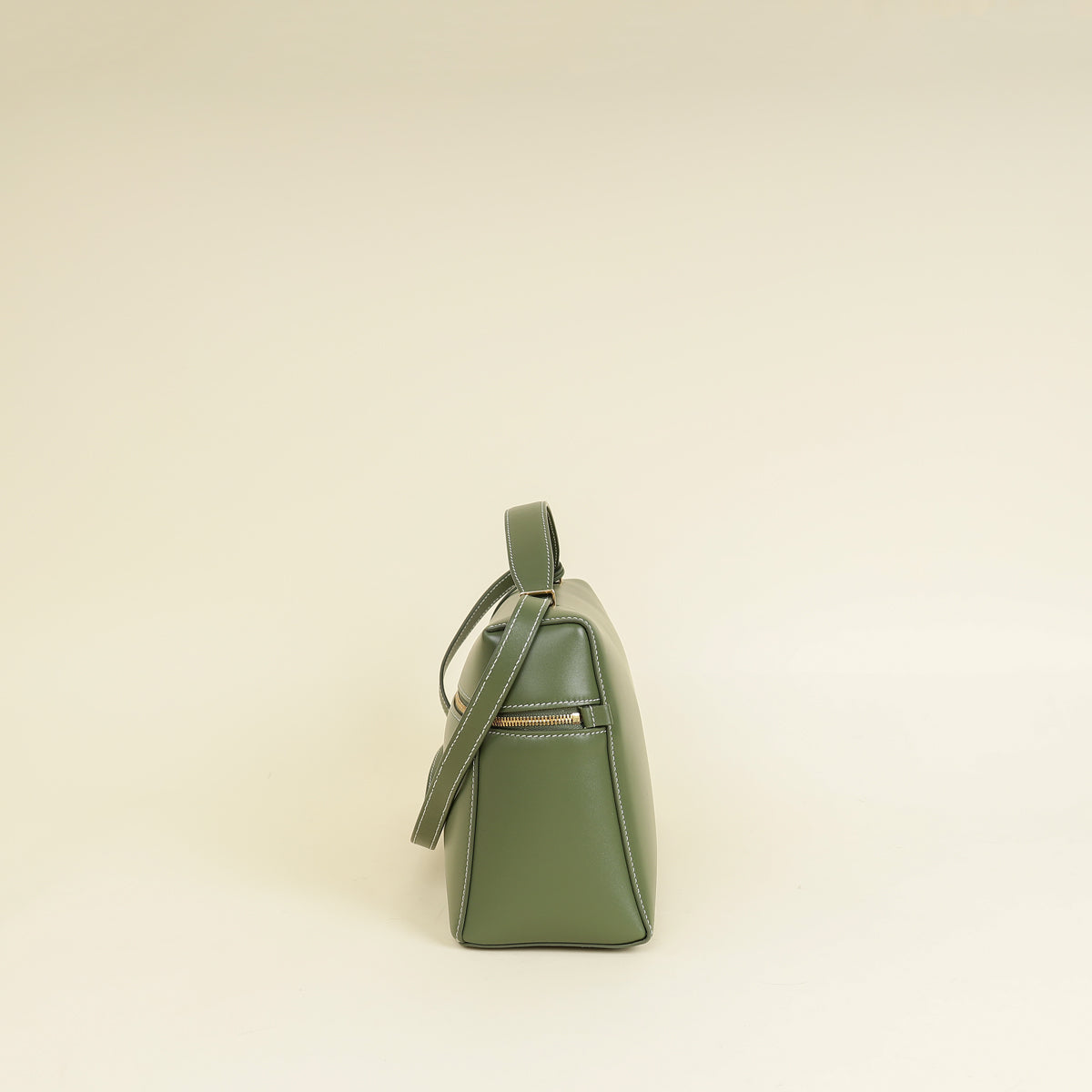 Loro Piana Dark Lichen Green Extra L27 Saddle Bag