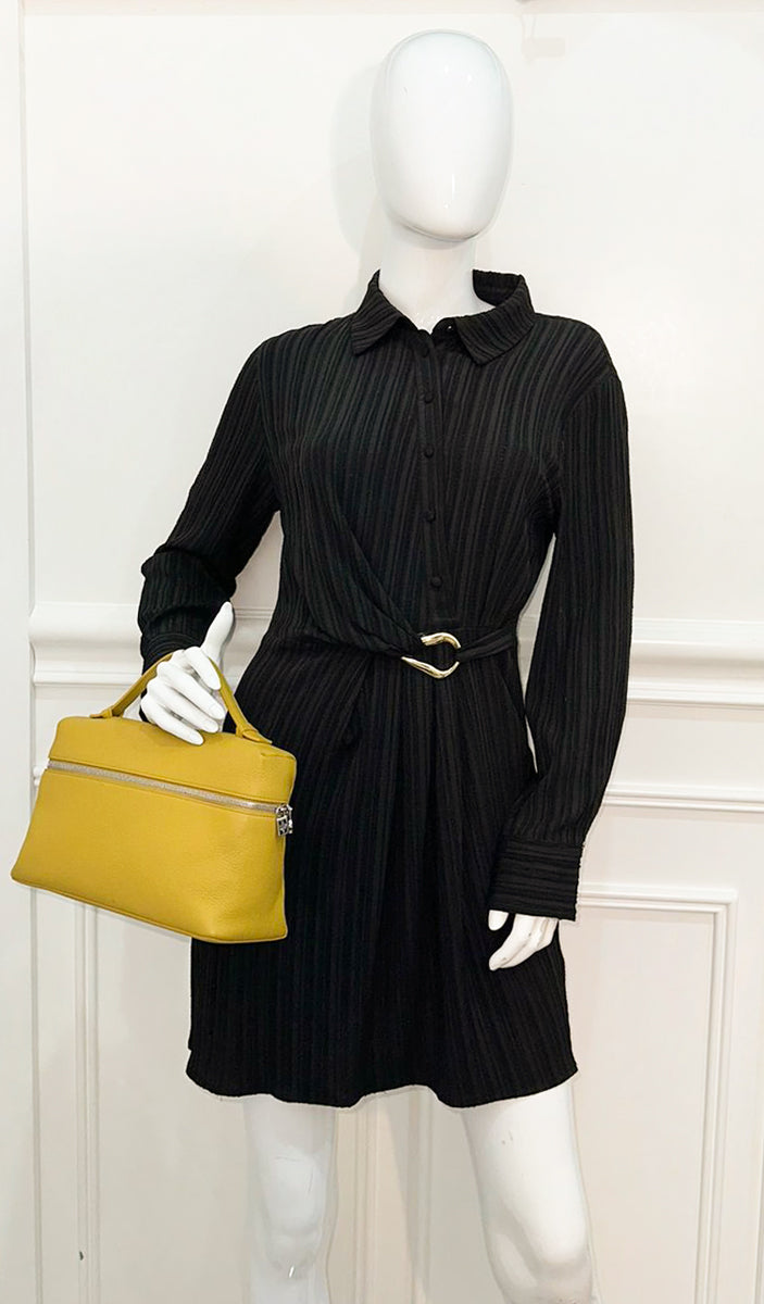 Loro Piana Mustard Extra Grained Bag