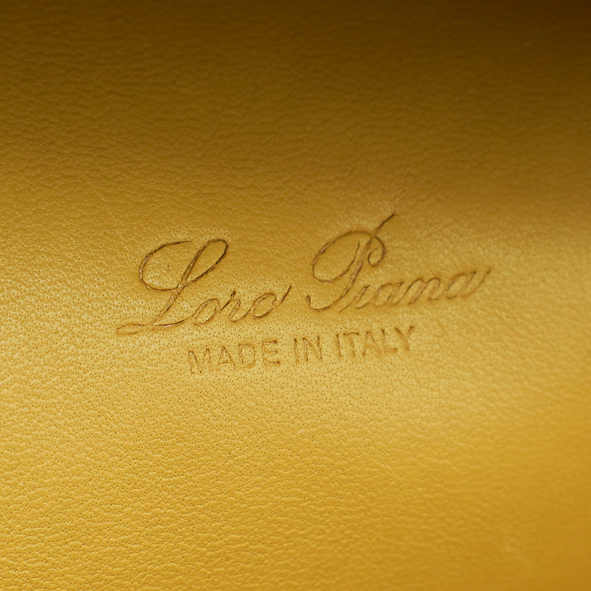 Loro Piana Mustard Extra Grained Bag